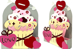 Valentine cake SVG DIY Love Card for Cricut Laser Product Image 4