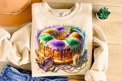 Mardi Gras King Cake PNG, King Cake, Mardi Gras Sublimation Product Image 3