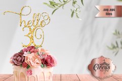 Hello 30 cake topper Product Image 1