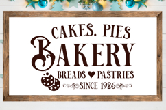 Cakes. pies bakery breads SVG, Vintage Laundry Sign Product Image 1