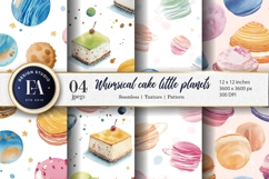 Planet Cakes Seamless Digital Artwork Digital Paper Product Image 1