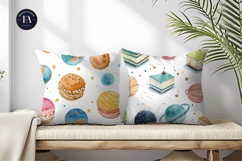 Planet Cakes Seamless Digital Artwork Digital Paper Product Image 2