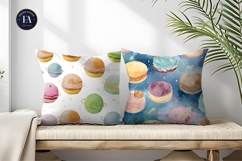 Planet Cakes Watercolor Seamless Digital Paper Product Image 2