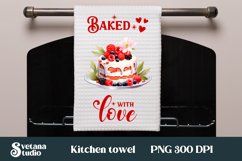Hot tea flower kitchen towel sublimation | Towel bundle Product Image 3