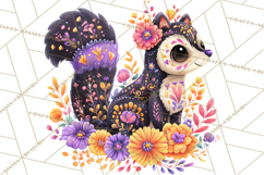 Calavera Critters Clipart, Dia de los Muertos Animals PNG Product Image 4