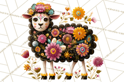 Calavera Critters Clipart, Dia de los Muertos Animals PNG Product Image 5