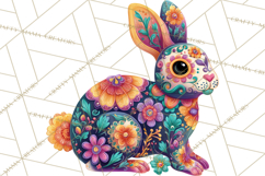 Calavera Critters Clipart, Dia de los Muertos Animals PNG Product Image 4