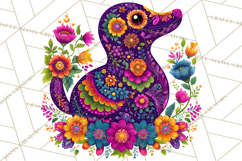 Calavera Critters Clipart, Dia de los Muertos Animals PNG Product Image 5