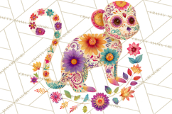 Calavera Critters Clipart, Dia de los Muertos Animals PNG Product Image 5