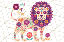 Calavera Critters Clipart, Dia de los Muertos Animals PNG Product Image 2