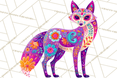 Calavera Critters Clipart, Dia de los Muertos Animals PNG Product Image 3