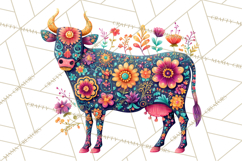 Calavera Critters Clipart, Dia de los Muertos Animals PNG Product Image 4