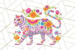 Calavera Critters Clipart, Dia de los Muertos Animals PNG Product Image 3