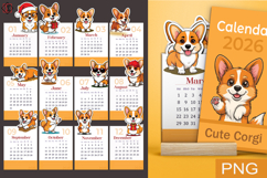Calendar 2026 Cute Corgi/12 months Product Image 1