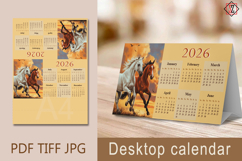 Desk Calendar 2026. Horses_2 Product Image 1
