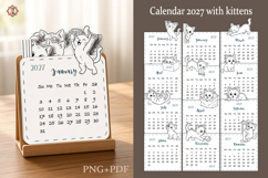 Calendar 2027 with kittens Product Image 1