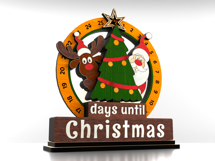 Christmas Countdown Calendar - Santa &amp; Reindeer Advent Product Image 10