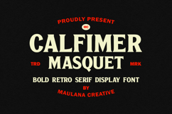 Calfimer Masquet Bold Retro Serif Display Font Product Image 1