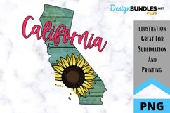Sublimation Sunflower State - California State - Sunflower Product Image 1