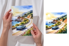 31 California Clipart Watercolor Landscapes California Poppy Product Image 6