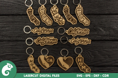 California state svg file for Glowforge or Laser machine Product Image 1