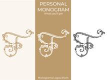 F Monogram Logo, Elegant Initial Monogram Product Image 7