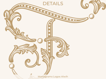 F Monogram Logo, Elegant Initial Monogram Product Image 4