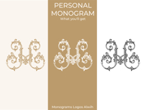 H Monogram Logo, Elegant Initial Monogram Product Image 5
