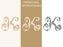 K Monogram Logo, Elegant Initial Monogram Product Image 4