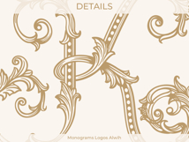 K Monogram Logo, Elegant Initial Monogram Product Image 5
