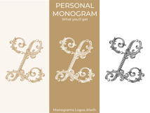 L Monogram Logo, Elegant Initial Monogram Product Image 4