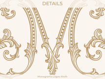 M Monogram Logo, Elegant Initial Monogram Product Image 6