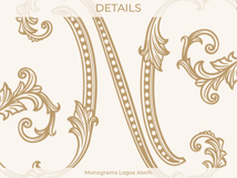 N Monogram Logo, Elegant Initial Monogram Product Image 5