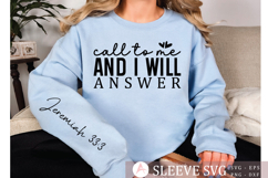 Call to me and I will answer Sleeve SVG Design Product Image 3