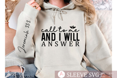 Call to me and I will answer Sleeve SVG Design Product Image 2
