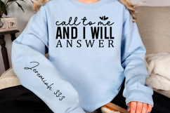 Call to me and I will answer Sleeve SVG Design Product Image 2