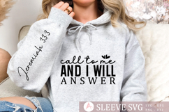 Call to me and I will answer Sleeve SVG Design Product Image 1