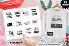 Calligraphy Motivational And Inspirational Quotes Clipart Product Image 1