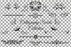 Calligraphy Swirls cutting svg. Calligraphic Doodles clipart Product Image 2