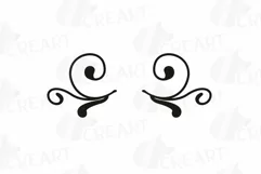 Calligraphy Swirls cutting svg. Calligraphic Doodles clipart Product Image 3