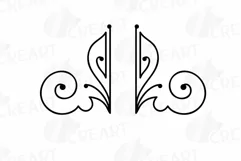 Calligraphy Swirls cutting svg. Calligraphic Doodles clipart Product Image 8