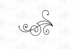 Calligraphy Swirls cutting svg. Calligraphic Doodles clipart Product Image 11