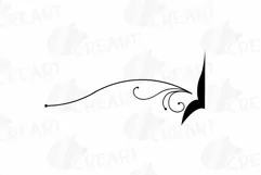Calligraphy Swirls cutting svg. Calligraphic Doodles clipart Product Image 12