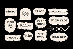 Monochrome Grunge Call To Action Elements Product Image 1