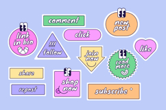 Retro Funny Call To Action Buttons Product Image 1