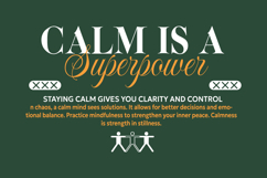 Calm is a Superpower Urban Typography T-shirt Design Product Image 1