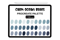 Calm Ocean Blues Procreate Palette - Procreate Color Palette Product Image 1