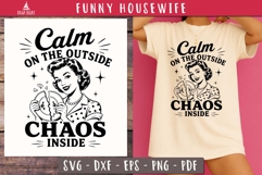 Calm Outside Chaos Inside Funny SVG PNG