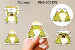 Calm frog stickers printable | Coffee mood bees stickers PNG Product Image 2