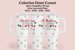 Calories Dont Count  40oz quencher tumbler sublimation full wrap high resolution transparant background